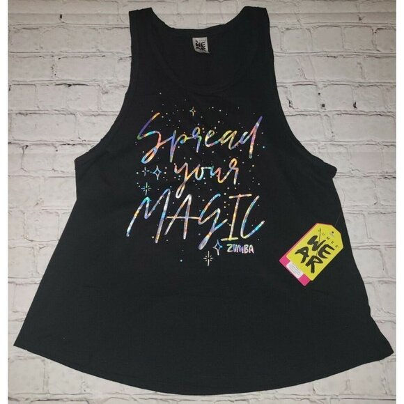 𝅺NWT ZUMBA Women's Workout Athletic Tank Top Size XS Spread Your Magic - Picture 1 of 3